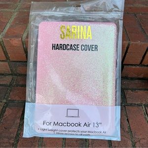 MacBook SARINA Hardcase Cover Pink Glitter Protection Case for a MacBook Air 13”